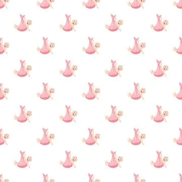 Kid in shawl pattern Stockillustratie