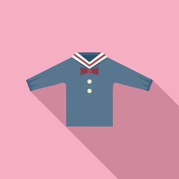 Kid shirt icon flat vector. Fashion uniform Illustrazione stock