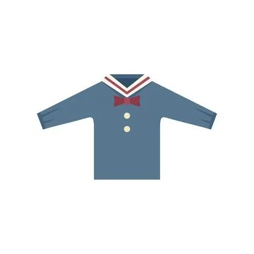 Kid shirt icon flat vector. Fashion uniform Illustrazione stock