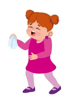 Kid sick with flu icon Stock-Illustration