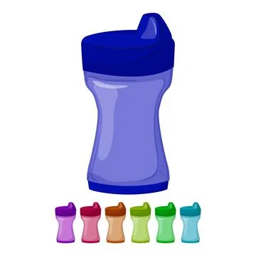 Kid sippy cup cartoon vector graphic Stock Illustration