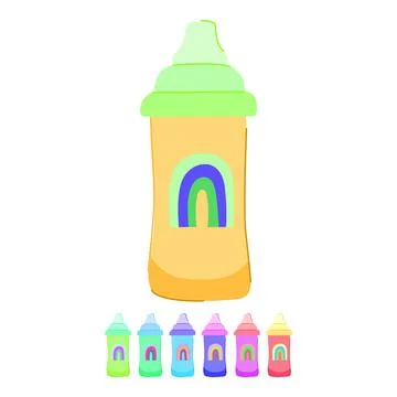 Kid sippy cup vector cartoon graphic 스톡 일러스트