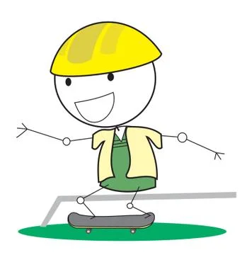Kid skate Stock Illustration