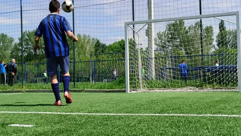 Kid on soccer practice Stock Footage 153435364