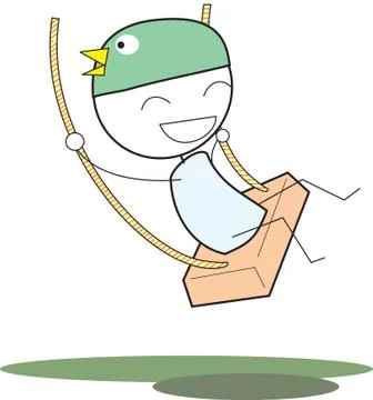 Kid swing Stock Illustration