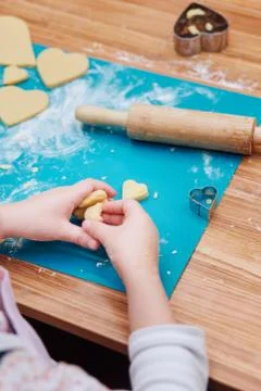 Kid taking part in baking workshop Stock Photos
