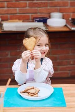Kid taking part in baking workshop Stock Photos