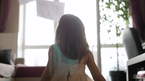 Kid throwing papers in the air Video stock 263141063