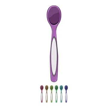 Kid toddler spoon cartoon vector graphic Stock Illustration