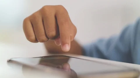 Kid Touch Frequently Screen Smartphone 스톡 동영상 99255265