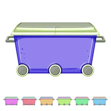 Kid toy box cartoon vector graphic Stockillustratie