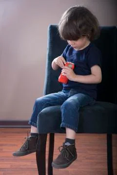 Kid with toy Stock Photos