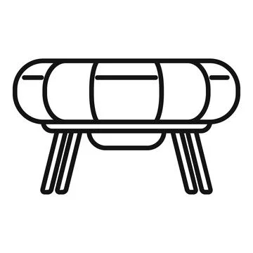 Kid trampoline icon outline vector. Water park Ilustración de archivo