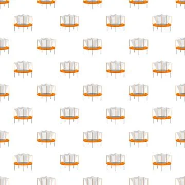 Kid trampoline pattern seamless Stock Illustration