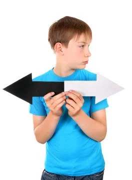 Kid with Two Arrows Stock Photos