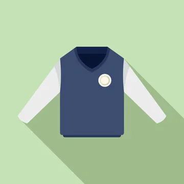 Kid uniform icon flat vector. Suit fashion Illustrazione stock