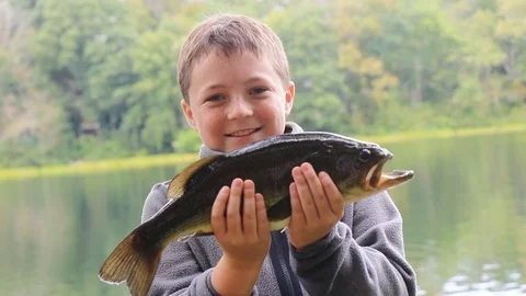 Kid w bass Stock-Footage 115343435
