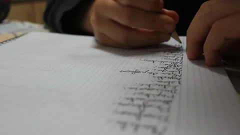 Kid working at home after school Stock Footage 270232877