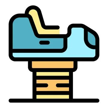 Kiddie plane ride standing on a platform in amusement park Stock Illustration