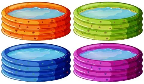 Kiddie pools Stock Illustration
