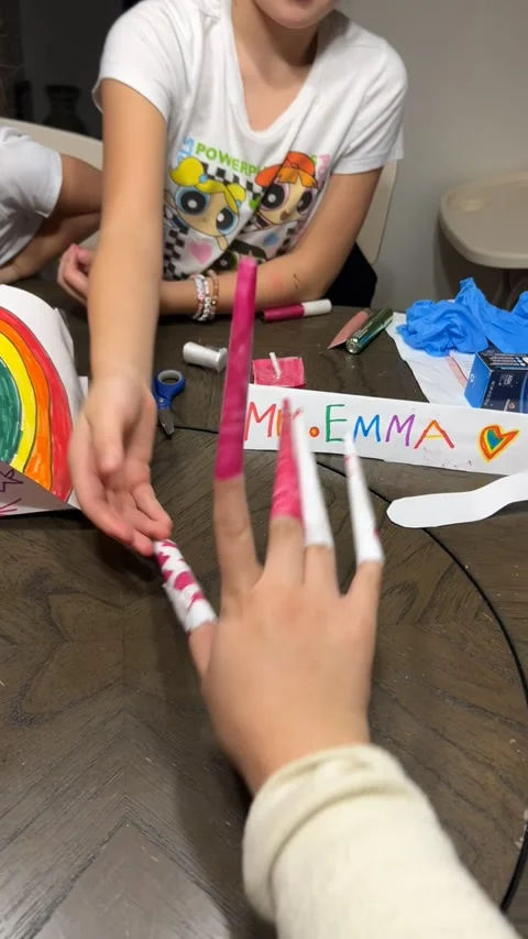 Kiddo Creates Paper Nail Studio, Carrolton, Texas, USA - 01 Nov 2024 Stock Footage 321974060