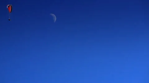 Kide on air and moon Stock Footage 1007403