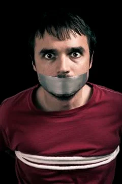 Kidnapped man hostage Stock Photos