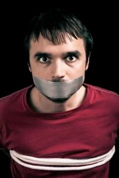 Kidnapped man hostage Stock Photos