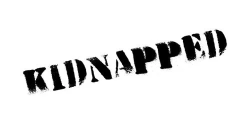 Kidnapped rubber stamp Stock Illustration