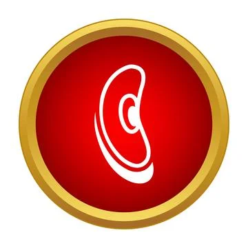 Kidney bean icon representing healthy food ingredient Stock Illustration