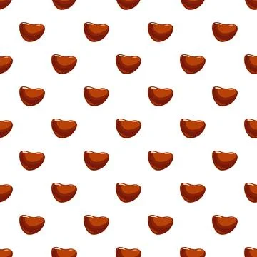 Kidney bean pattern creating a seamless food background Stock Illustration