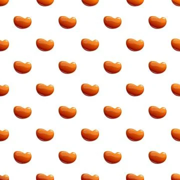 Kidney bean seamless pattern for food backgrounds Stock Illustration