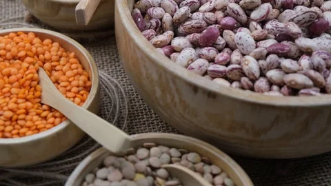 Kidney beans and lentils Stock Footage 260917760