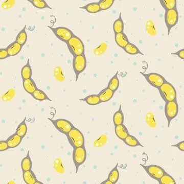 Kidney beans beige seamless vector pattern. 库存插图