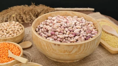 Kidney beans close up Video stock 261256024