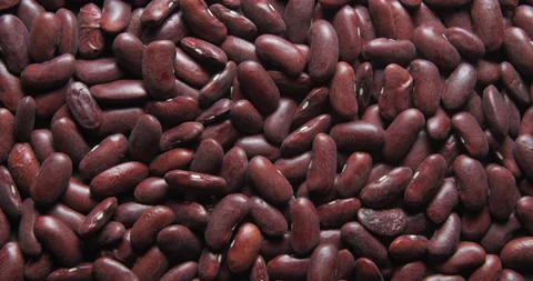 Kidney beans close up studio shot over rotating Stock Footage 324837578