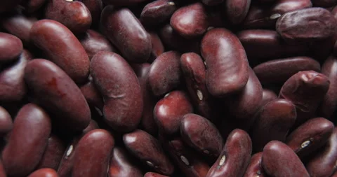 Kidney beans close up studio shot over rotating Stock Footage 324837661