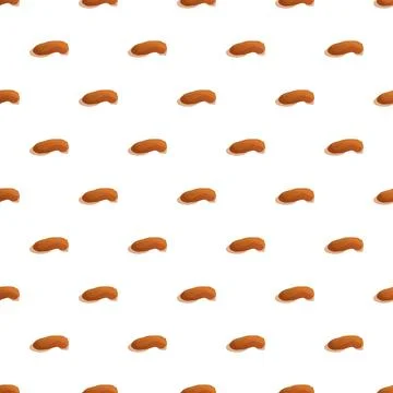 Kidney beans creating seamless pattern on white background 库存插图