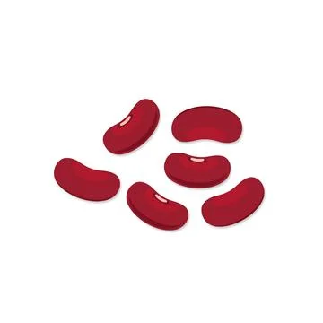 Kidney beans flat icon on white Stock Illustration