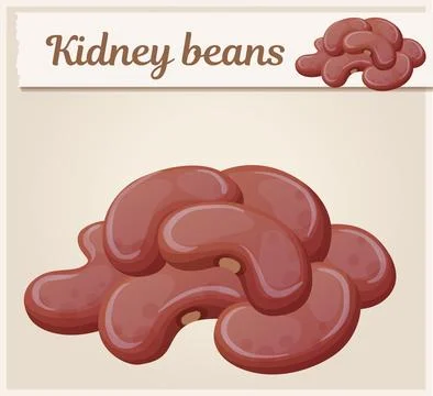 Kidney beans icon. Cartoon vector illustration Stock Illustration