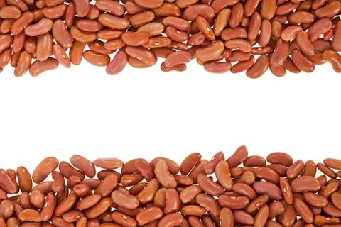 Kidney beans or red beans arranged in a frame Stock Photos