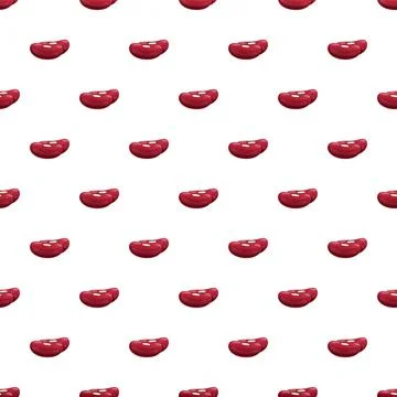 Kidney beans pattern creating a repeating food background Stockillustratie