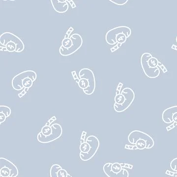 Kidney cutting ache line vector seamless pattern 스톡 일러스트