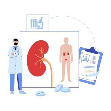 Kidney disease concept Illustrazione stock