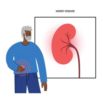 Kidney disease concept Stock Illustration