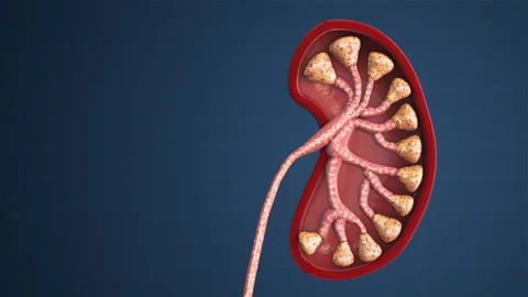 Kidney Function Producing Urine for Waste Elimination Stock Footage 303204305