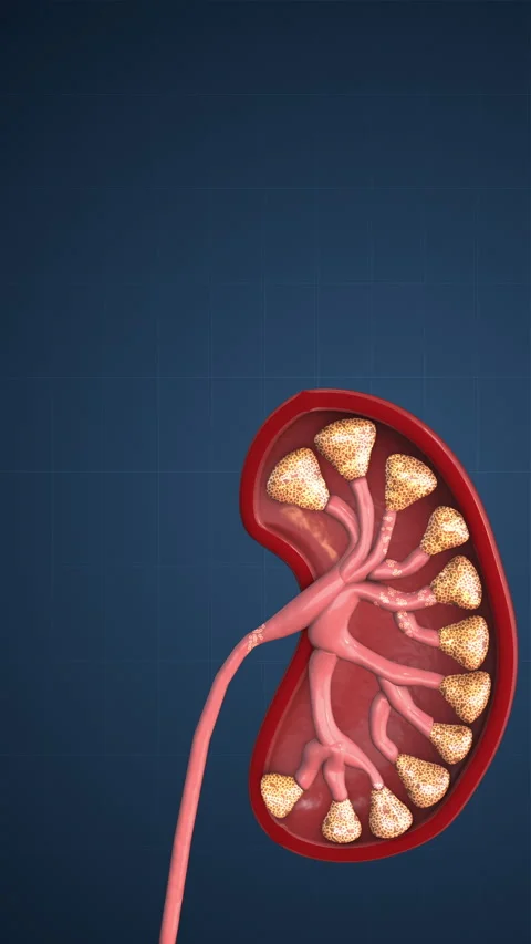 Kidney Function Producing Urine for Waste Elimination Video stock 333469033