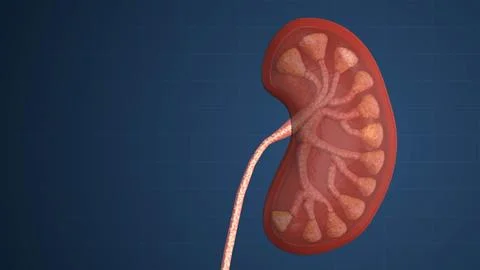 Kidney Function Producing Urine for Waste Elimination Stock Illustration