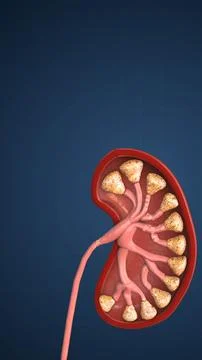 Kidney Function Producing Urine for Waste Elimination Stock-Illustration