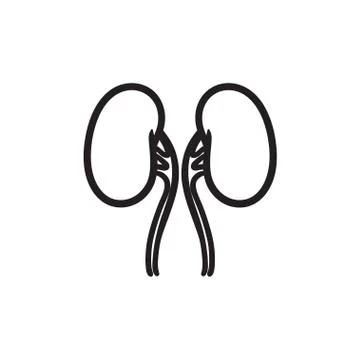 Kidney sketch icon Stock Illustration